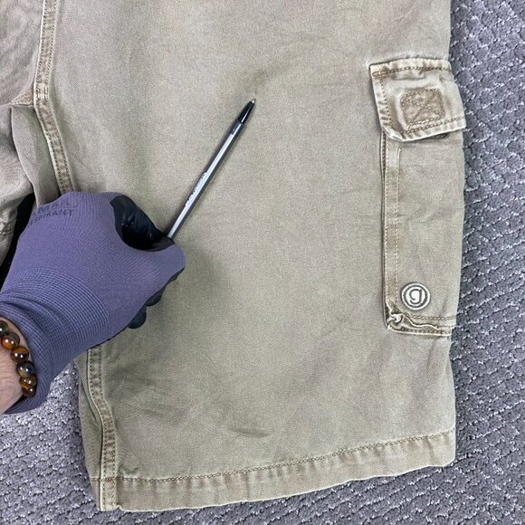 Gramicci Cargo Shorts Men's 36 Khaki Artisan Wash 12" - Picture 5 of 12